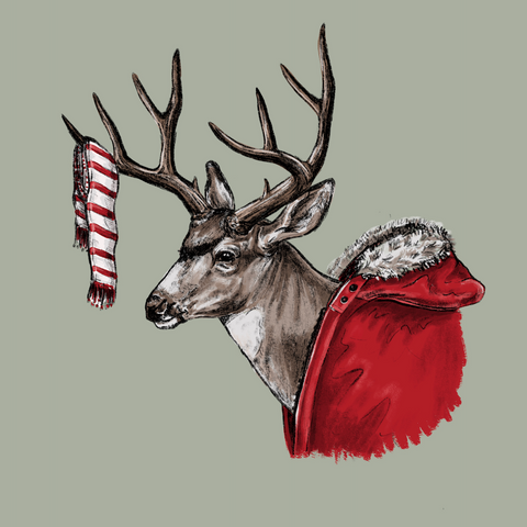 Winter Deer Digital Art Print