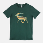 Mountain Elk Tee Shirt Dark Green