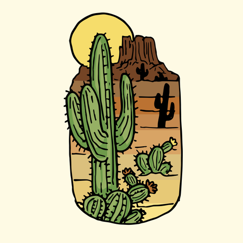 Desert Cactus Pre-Made Design