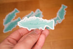 Run Wild Silhouette Salmon Sticker