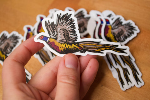Sketchy Pheasant Sticker