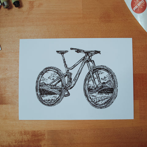 Mountain Bike Digital Art Print