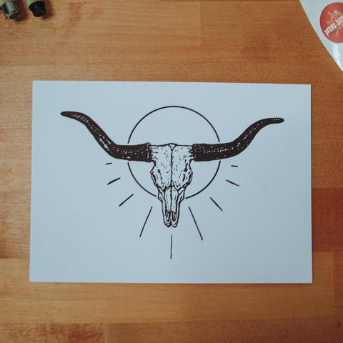 Longhorn Digital Art Print