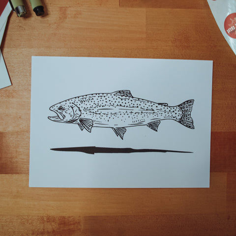 Rainbow Trout Digital Art Print