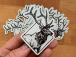 B&W Elk Sticker