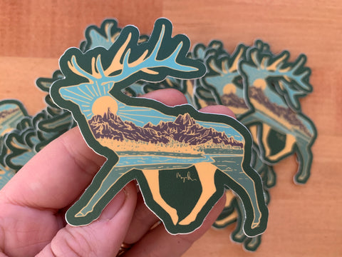 Mountain Elk Sticker