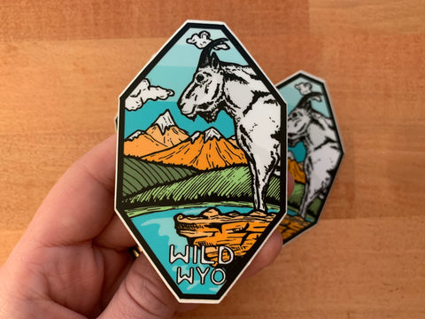 Wild Wyo Mountain Goat Sticker (No Restock)