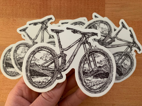 Mountain Biking Sticker