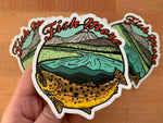 Brown Trout Fish More Sticker (No Restock)