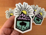 Wild Buffalo Badge Sticker