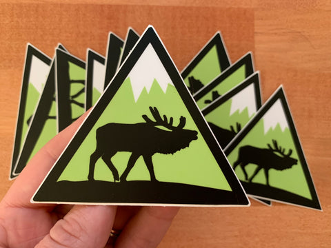 Elk Triangle Sticker