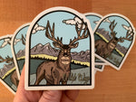 Wild Wyo Mule Deer Sticker (No Restock)