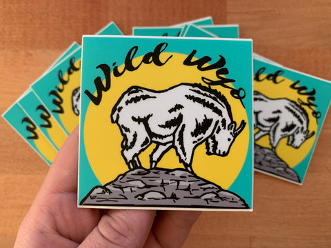 Wild Wyo Mountain Goat Sticker (No Restock)