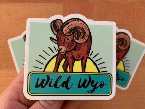 Wild Wyo Bighorn Sheep Sticker (No Restock)