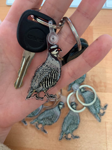 Chukar Keychain